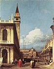 The Piazzetta, Looking toward the Clock Tower by Canaletto